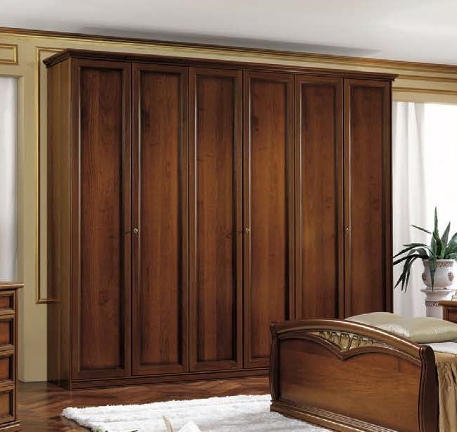 Nostalgia Night Walnut Italian 6 Door Wardrobe
