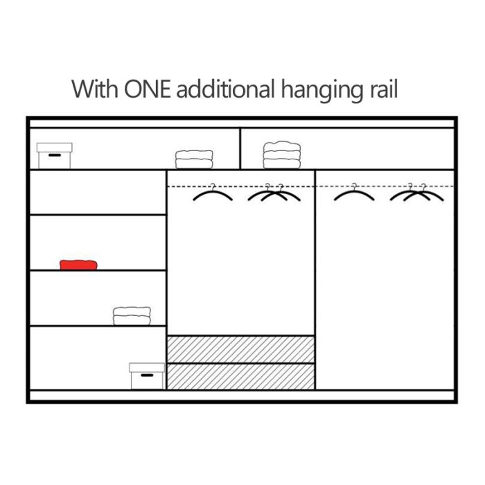 Salford Sliding 3 Door 250cm Wardrobe with Smoked Mirror - Oak