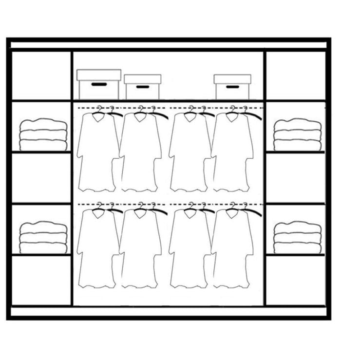 Wokingham White Mirrored Sliding 2 Door Wardrobe | 225cm | Classic Clean Aesthetic | Furco