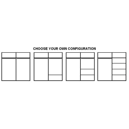 Aliso Wardrobe With Mirror Sliding 2 Doors In Shetland Oak