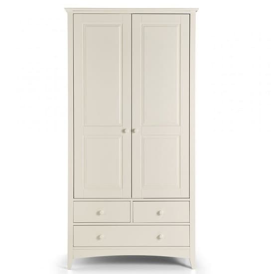 Caelia Combi Wardrobe In White With 2 Doors 3 Drawers