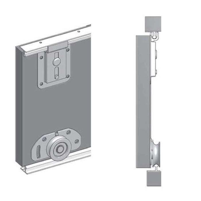 Marston ii Sliding 2 Door Mirror Wardrobe Golden with Black Top - 180cm Width