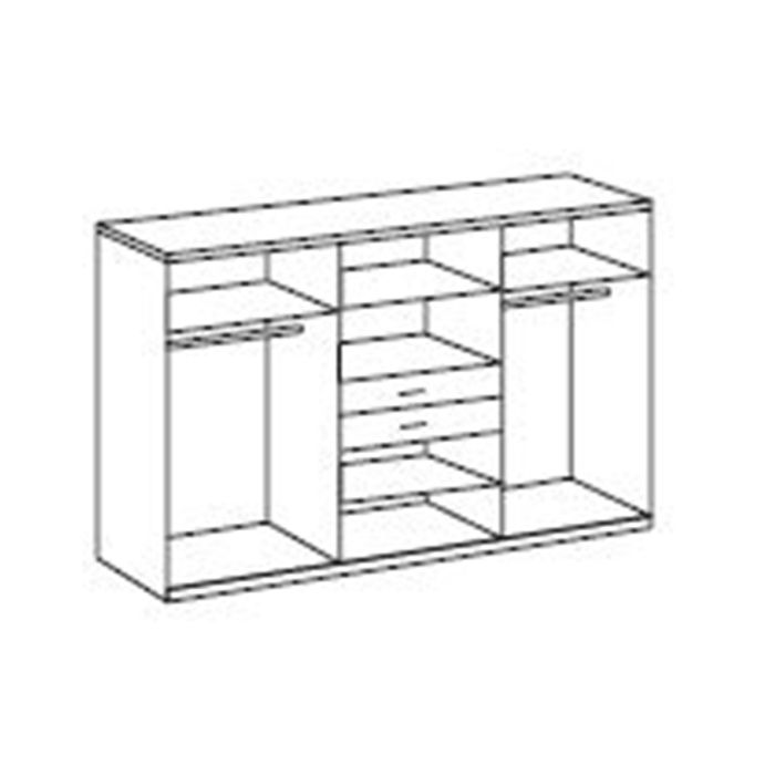 Odense 6 Door Mirrored Wardrobe | White & Oak | Timeless Design | Furco