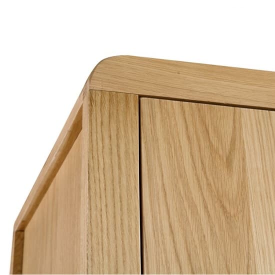 Camber Wooden Wardrobe In Waxed Oak With 2 Doors