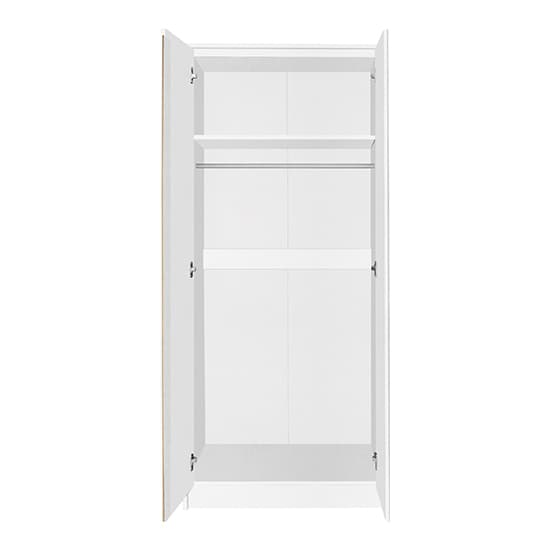 Mcgowan Wooden Wardrobe With 2 Doors In White