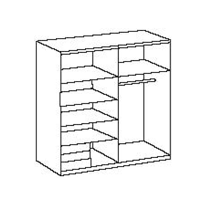 Amber Mirrored 2 Door Sliding Wardrobe | Planked Oak & White | Modern Space Saver | Furco