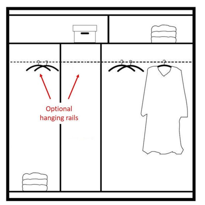 Kinross ii Sliding Door Squares Design 203cm Mirror Wardrobe - Graphite Grey