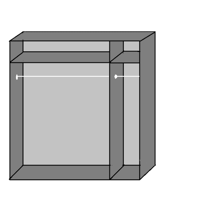 Quinn 2 Door Fully Mirrored Sliding Wardrobe | White | 135cm Compact Luxury | Furco