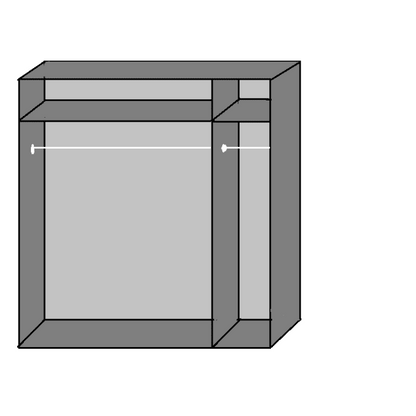 Quinn 2 Door Fully Mirrored Sliding Wardrobe | White | 135cm Compact Luxury | Furco