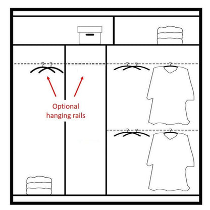 Charnwood Sliding 2 Door Wardrobe Graphite Grey with Glass - 203cm