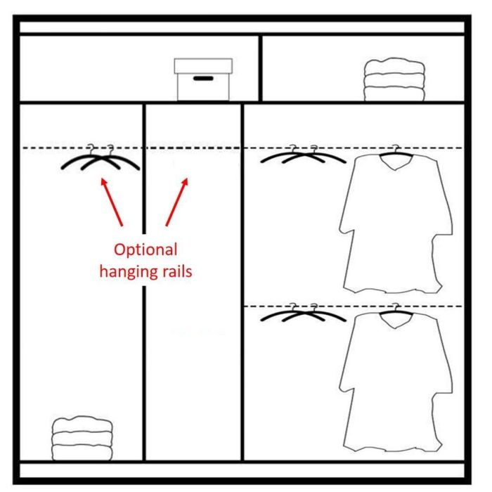 Kinross ii Sliding Door Squares Design 203cm Mirror Wardrobe - Graphite Grey