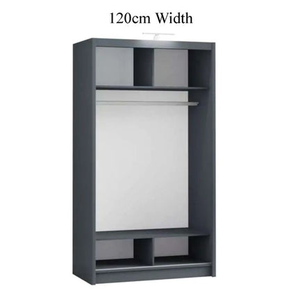 Avant Sliding 2 Door Wardrobe - 120cm and Other Sizes - Grey