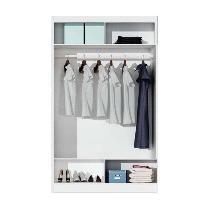 Full Mirrored Black Sliding 2 Door Wardrobe - 4 Sizes