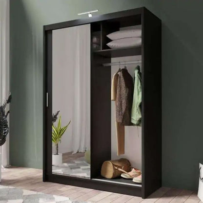 Avant Sliding 2 Door Wardrobe - 150cm and Other Sizes - Black