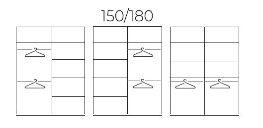 FURCO | Heffner Grey | Sliding 2 Door Wardrobe | 3 Size Choices | Contemporary & Chic Storage
