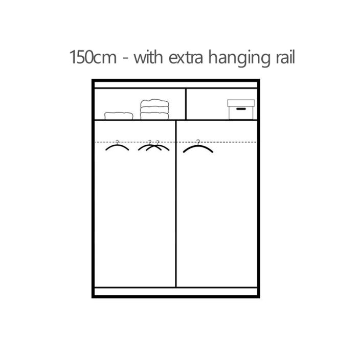 Avant Sliding 2 Door Wardrobe - 180cm and Other Sizes - White