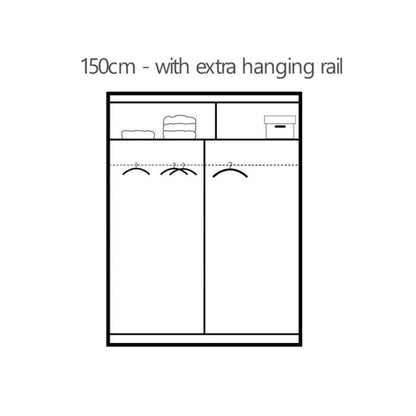Avant Black 2 Door Sliding Wardrobe | 203cm & Other Sizes | Bold & Stylish | Furco