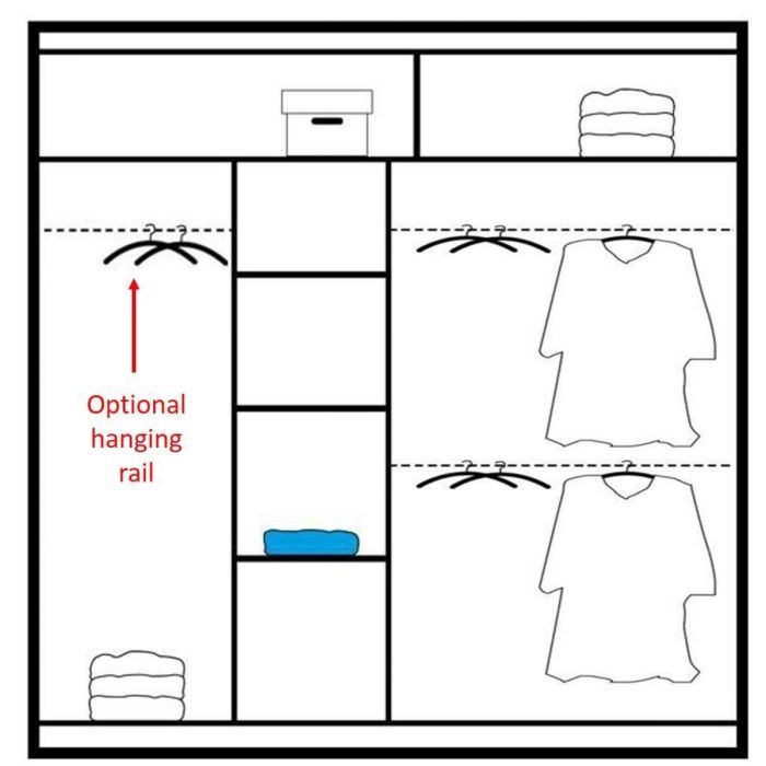 Windsor Oak Canyon & White Mirrored Sliding 2 Door Wardrobe | 203cm | Dual-Tone Elegance | Furco
