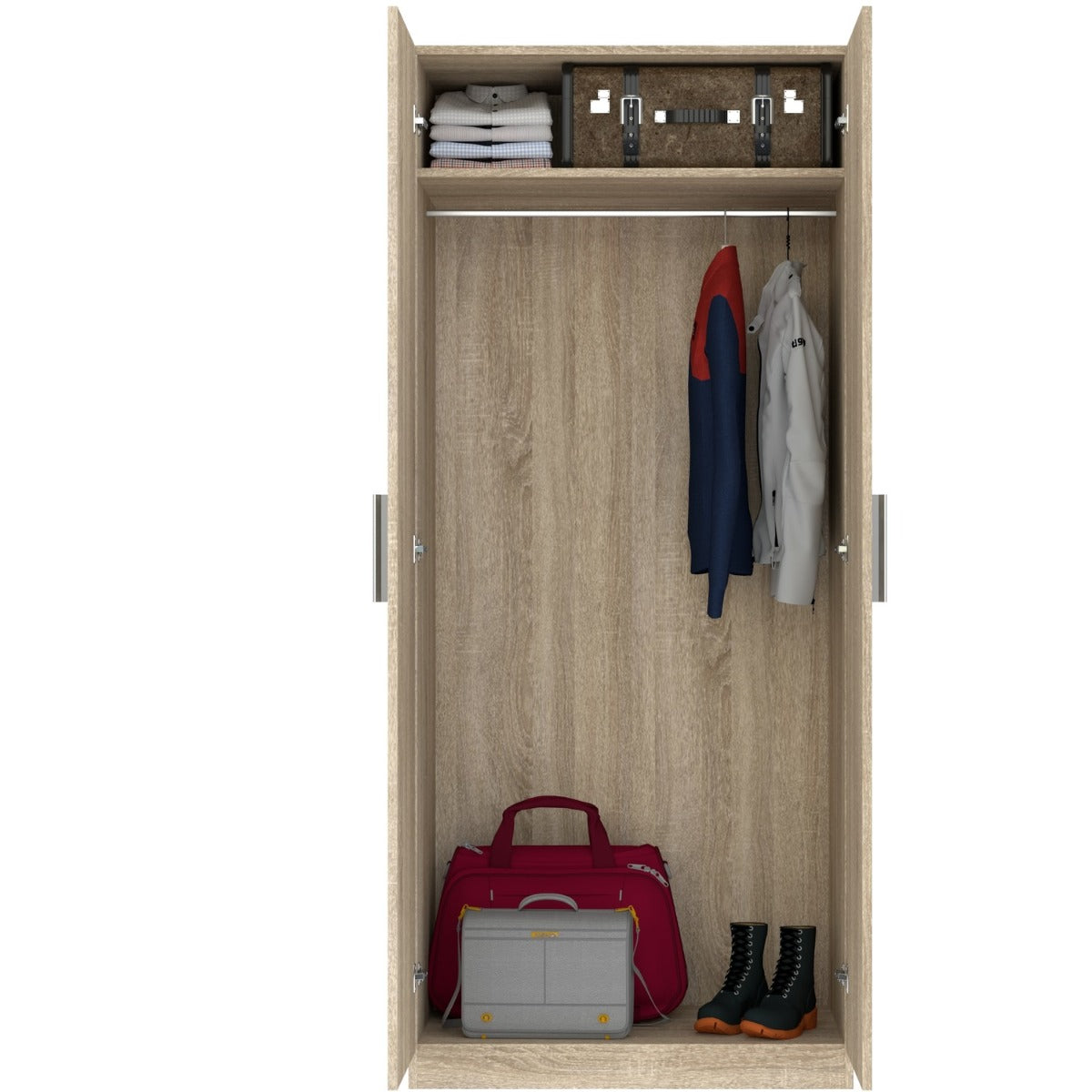 Helsinki 2 Door Wardrobe - Oak effect