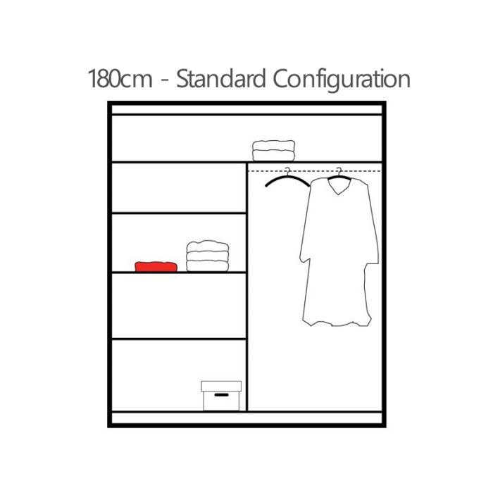 Avant Grey 2 Door Sliding Wardrobe | Versatile Sizes from 203cm | Modern Chic | Furco