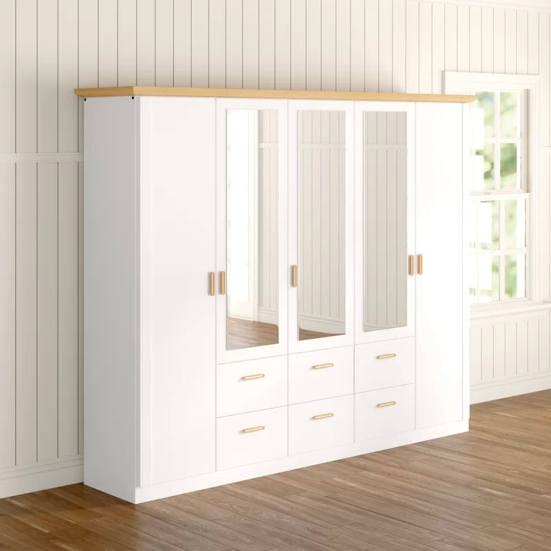 Kolding 5 Door Wardrobe White