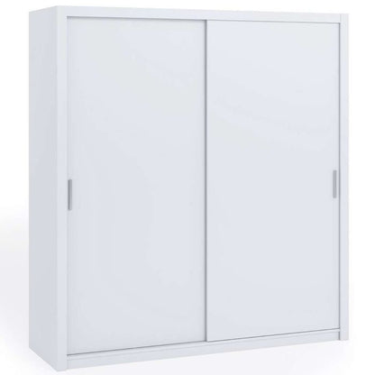 FURCO | Bonito Sliding 2 Door Wardrobe | 200 cm | Crisp White | Modern Elegance with Ample Storage