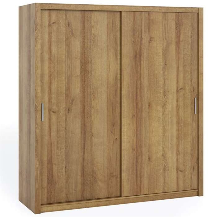 FURCO | Bonito Sliding 2 Door Wardrobe | 200 cm | Oak Artisan Finish | Contemporary & Spacious
