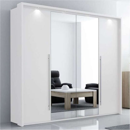 Kirklees Swinging 3 Door Wardrobe with Mirror - 256 White