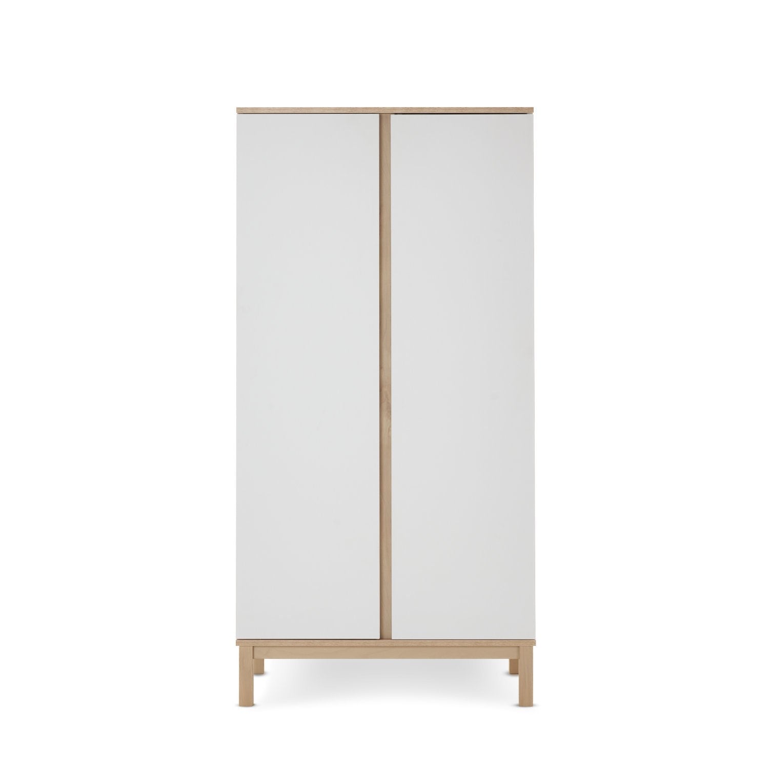 Nursery Wardrobe with Shelf in White - Astrid - Obaby