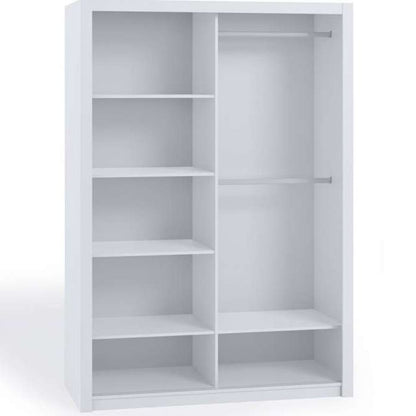 Bonito Sliding 2 Door Wardrobe with Mirror - 180 White