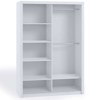 FURCO | Bonito Sliding 2 Door Wardrobe | 180 cm | Oak Monastery Finish | Classic Style & Efficient Storage