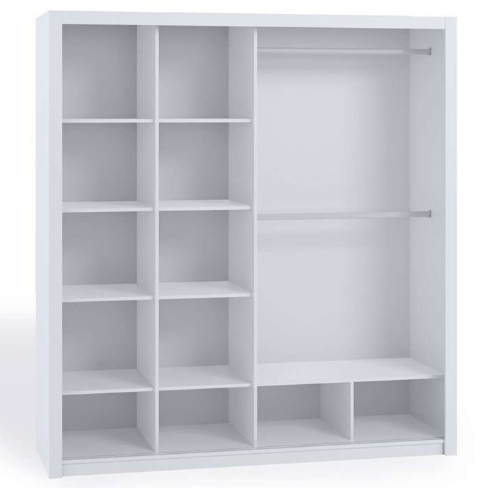 FURCO | Bonito Sliding 2 Door Wardrobe | 220 cm | Oak Monastery Finish | Spacious & Timeless Design