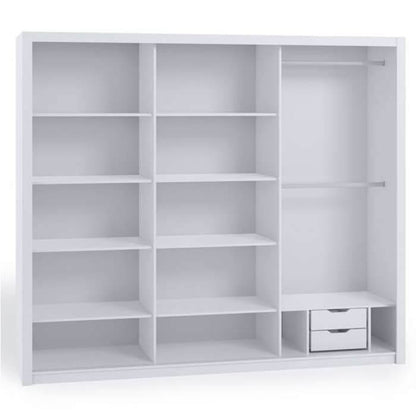 Bonito Sliding Door Wardrobe with Mirror - 250 Oak Monastery