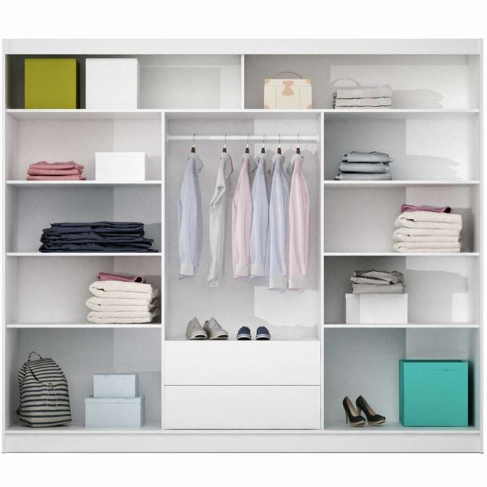 Charnwood Sliding 3 Door Wardrobe Graphite Grey with Glass - 250cm