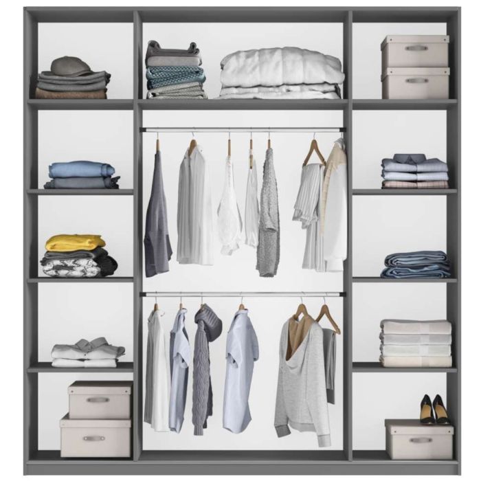 Wokingham Oak Wotan Mirrored Sliding 2 Door Wardrobe | 225cm | Warm Natural Elegance | Furco