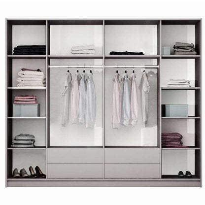 Kirklees Swinging 3 Door Wardrobe with Mirror - 256 White