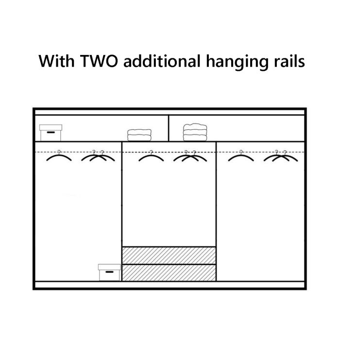 Mathilde 250cm 3 Door Sliding Wardrobe - White