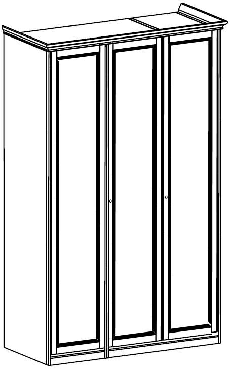 Giotto Night Walnut Italian Wardrobe