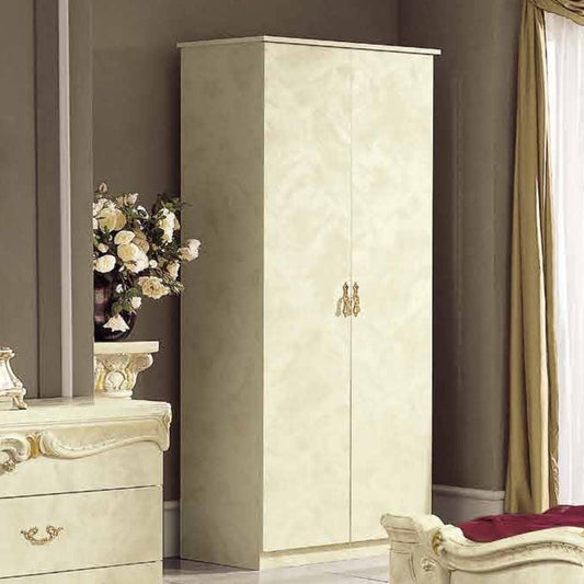 Barocco Ivory Italian 2 Door Wardrobe