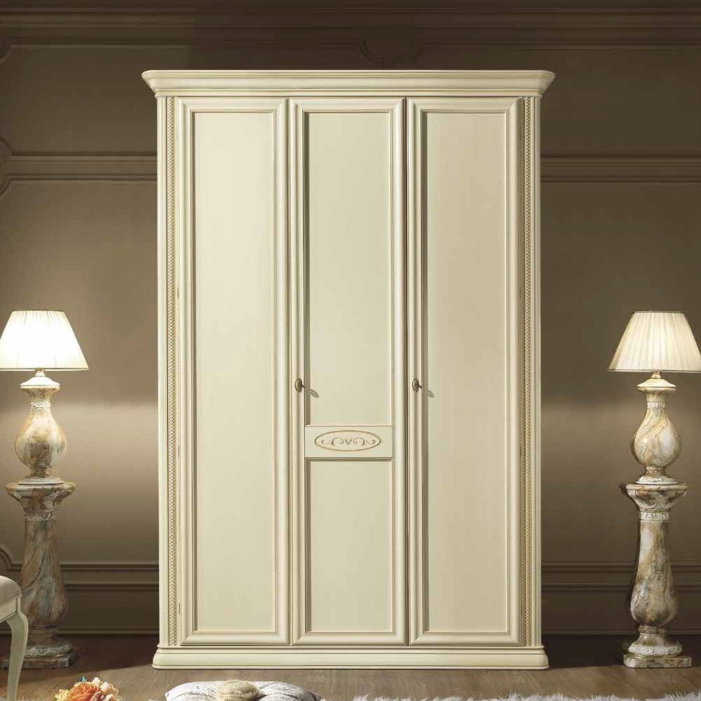 Siena Night Ivory Italian 3 Door Wardrobe