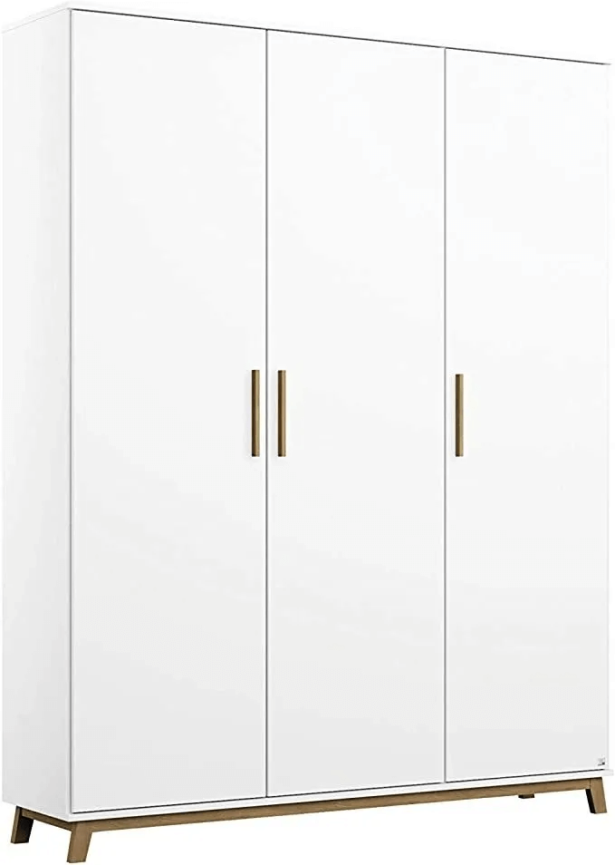 Carlsson Alpine White 3 Door Wardrobe - 136cm