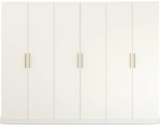 Skandi Quadra-Spin 6 Door Wardrobe - Alpine White