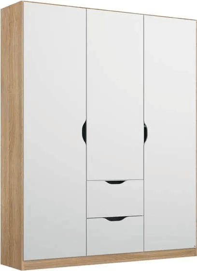 Arnstein 3 Door Wardrobe in Oak and White - W 136cm