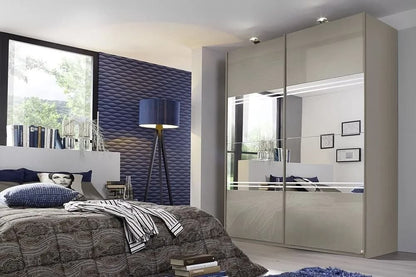 Miramar 2 Door Sliding Wardrobe in Silk Grey - W 181cm