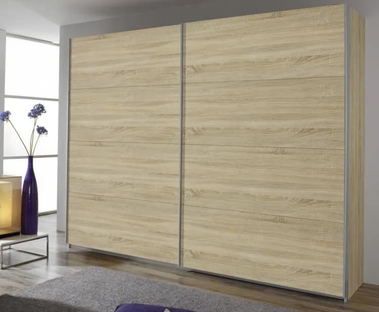 Quadra 2 Door Sliding Wardrobe in Oak - W 271cm