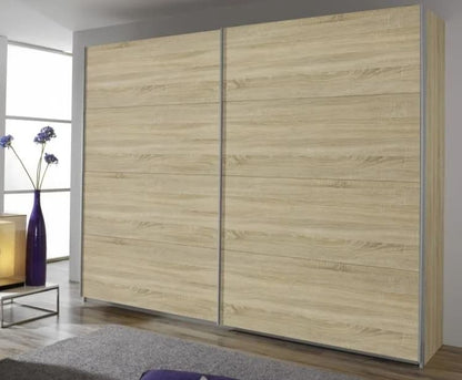 Quadra 2 Door Sliding Wardrobe in Oak - W 271cm