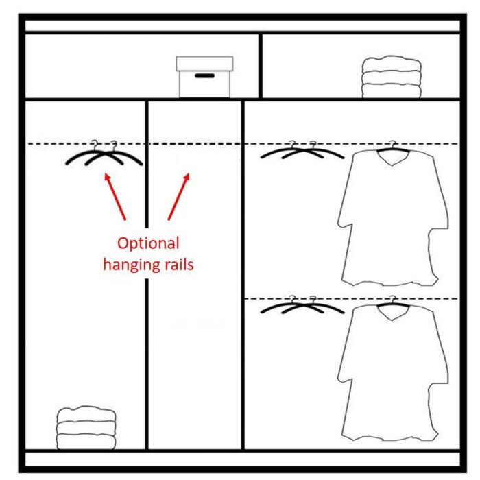 Windsor Oak Canyon & White Mirrored Sliding 2 Door Wardrobe | 203cm | Dual-Tone Elegance | Furco