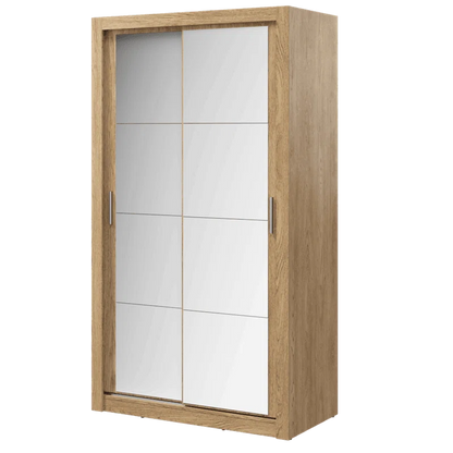 Hallum Sliding 2 Door Wardrobe - Oak Shetland