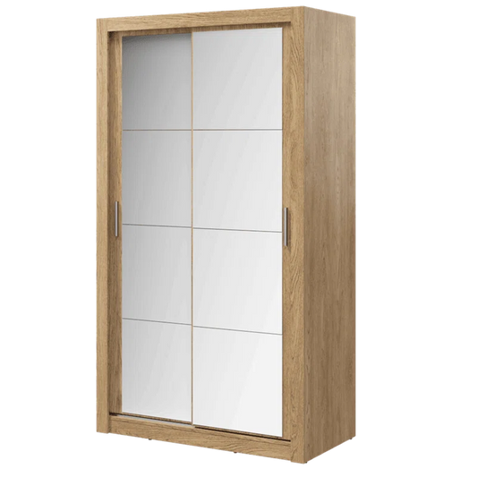 Hallum Sliding 2 Door Wardrobe - Oak Shetland