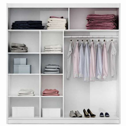 Charnwood Sliding 2 Door Wardrobe Graphite Grey with Glass - 203cm